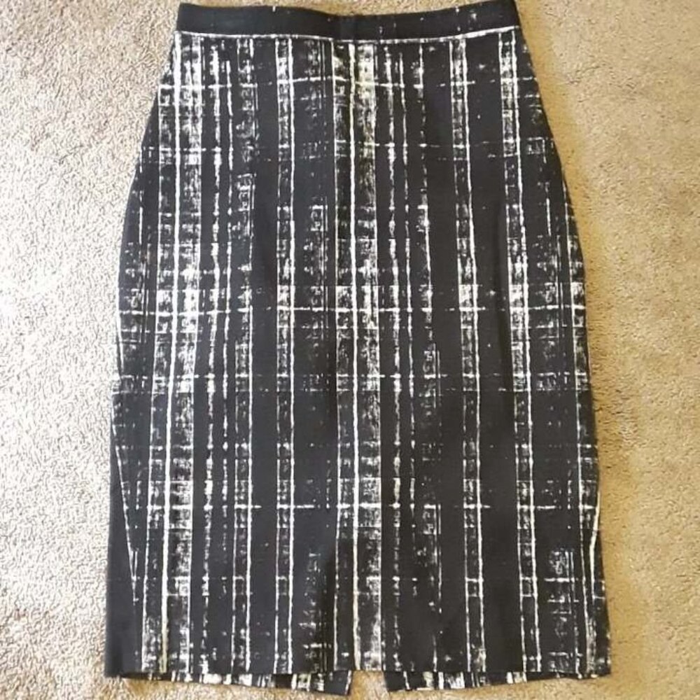 Banana Republic Black and White Marble Sloan Pencil Skirt Sz 4 Academia Teacher